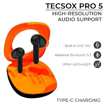 KeyPro Buds TWS Wireless Earbuds: 20 Hours Playback, Bluetooth 5.3, ENC, IPX4 Splash-Proof, 13mm HD Bass Drivers – Superior Sound for Android & iOS
